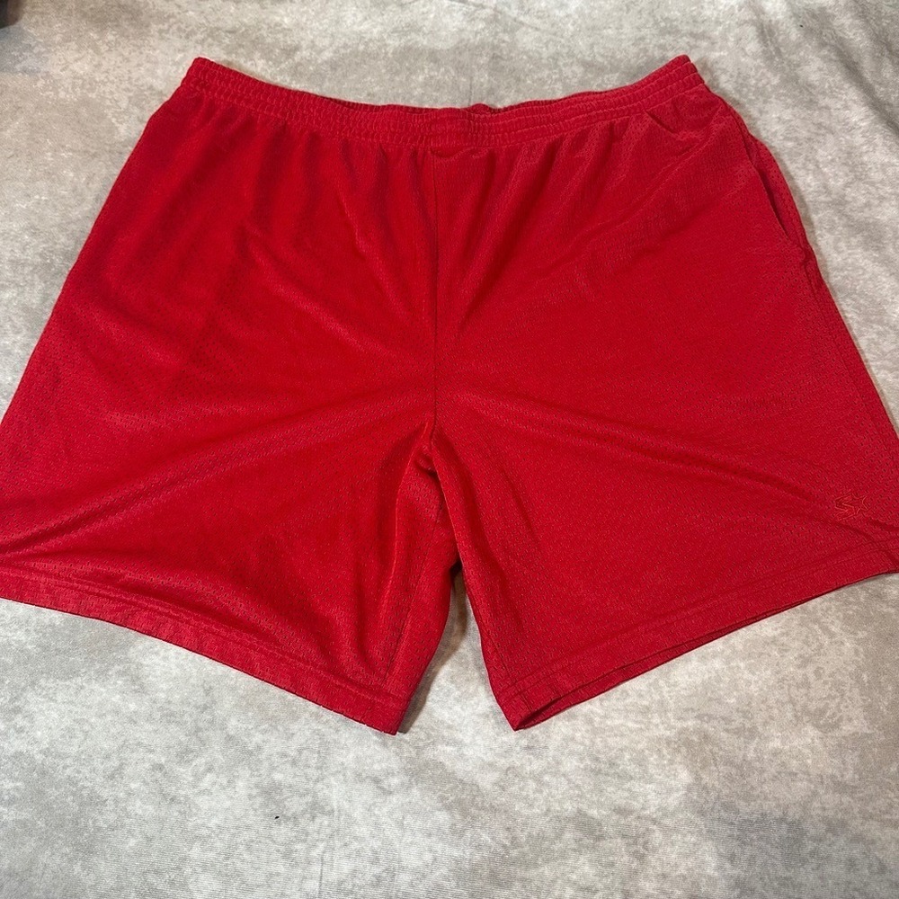 Starter Mens XL Red Mesh Athletic Shorts Vintage Style Gym Basketball Run